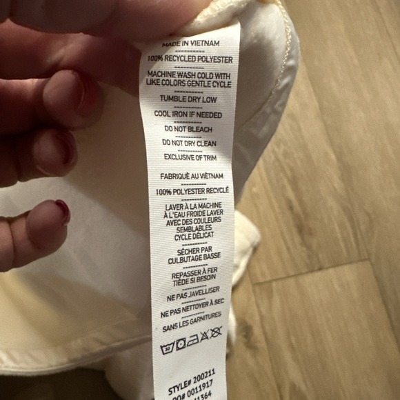 Rhône Aloft Fleece Vest Full Zip Gold Logo Stretch Cream Women's X-Small - Picture 9 of 10